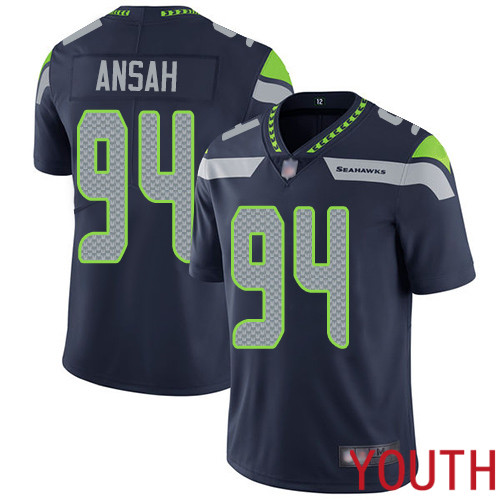 Seattle Seahawks Limited Navy Blue Youth Ezekiel Ansah Home Jersey NFL Football #94 Vapor Untouchable->youth nfl jersey->Youth Jersey